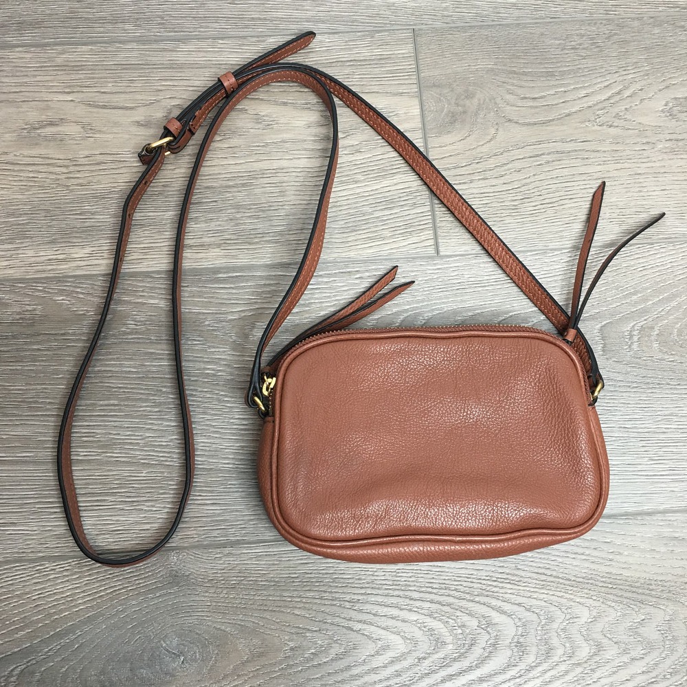 Banana Republic Leather Adjustable Strap Shoulder Crossbody Bag Brown